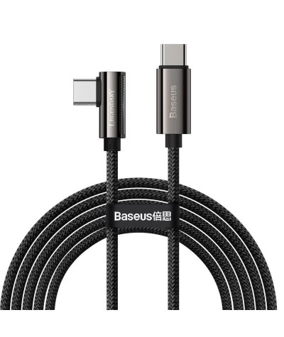 Зарядний кабель Baseus Legend Series Elbow Type-C to Type-C 100W 2m Чорний (CATCS-A01)